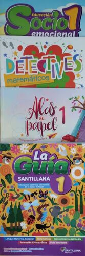 PACK GUÍA SANTILLANA 1 + EDU SOC + ALAS DE PAPEL + DETEC MAT