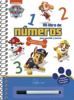 PAW PATROL MI LIBRO DE NÚMEROS PARA ESCRIBIR Y BORRAR